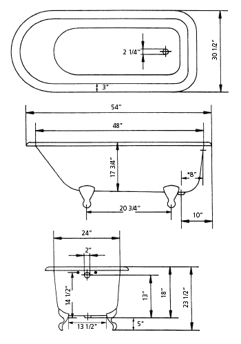 block kitchen cad faucet Cheviot Clawfoot tubs Products